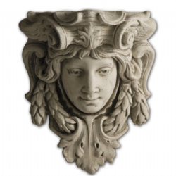Maschera Portavaso in pietra cm 32x25 H 42