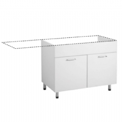 Mobile per lavello inox e inserimento elettrodomestici 90x58x93 Cucina Facile Colavene