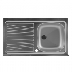 Lavello inox una vasca e sgocciolatoio 90x50 Colavene