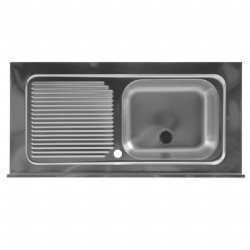 Lavello inox una vasca e sgocciolatoio 100x50 Colavene