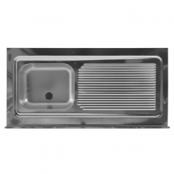 Lavello inox una vasca e sgocciolatoio 120x60 Colavene