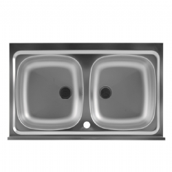 Lavello inox doppia vasca 90x50 Colavene