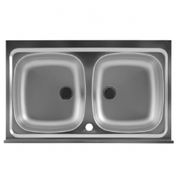 Lavello inox doppia vasca 100x50 Colavene