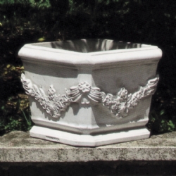 Vaso Cassetta cm 42x42 H 35 in pietra ricostituita Nemi