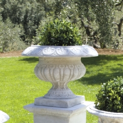 Vaso Romano cm 30 H 22 Coppa in pietra - 