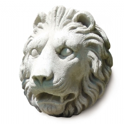 Maschera Leone Ø 26cm H33cm in pietra ricostituita