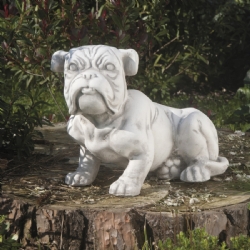 Bulldog cm 29x32 in pietra ricostituita