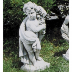 Putto Primavera H 70 in pietra ricostituita