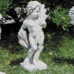 Putto Estate H 70 in pietra ricostituita