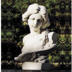 Busto con cetra cm 50 H 55 in pietra ricostituita