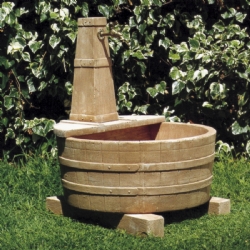 Fontana San Giovese in pietra con rubinetto cm 80 H 100