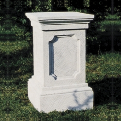 Pilastro Valadier 52x52 H cm 88 in pietra ricostituita