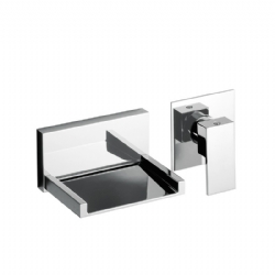 Miscelatore per lavabo ad incasso con bocca a cascata mm 120, senza scarico Open Space