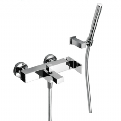 Miscelatore per vasca esterno con supporto duplex e doccia Open Space