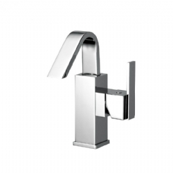 Miscelatore per bidet con canna alta girevole e scarico Klip