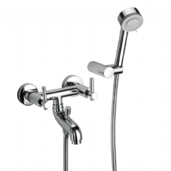 Gruppo vasca esterno con kit doccia e duplex Mood