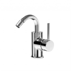 Miscelatore per bidet con canna alta girevole e scarico Heos
