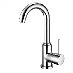 Miscelatore per lavabo con canna alta girevole e scarico Simply