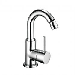 Miscelatore per bidet con canna alta girevole e scarico Simply