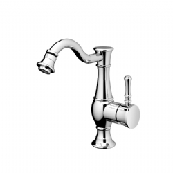 Miscelatore per bidet con canna alta antica girevole e scarico Betty