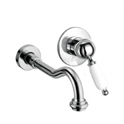 Miscelatore per lavabo ad incasso, con bocca a parete senza scarico Parentesi