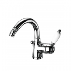 Miscelatore per bidet con canna alta girevole e scarico Parentesi