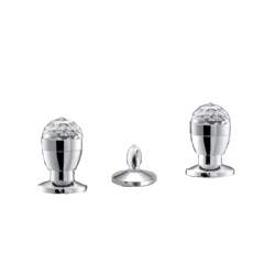 Batteria per bidet tre fori senza canna, con scarico My Bijoux
