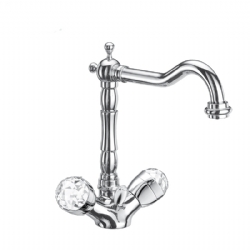 Monoforo per lavabo retrÔö£Ôöé con canna alta girevole e scarico My Bijoux