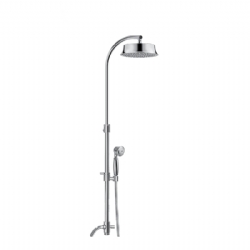 Colonna doccia in ottone con soffione in ottone Ôö£├┐ 200 mm e doccetta in ottone, senza miscelatore