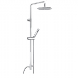 Colonna doccia in ottone sez.tonda, con deviatore, soffione anticalcare in abs Ôö£├┐ 200 mm doccetta tonda in abs - senza miscelatore
