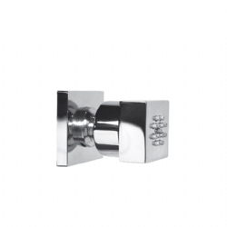 Soffioncino quadrato laterale orientabile, anticalcare monogetto in ottone