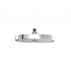 Soffione tondo in abs anticalcare e monogetto, 200mm con snodo da 1/2''