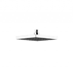Soffione quadrato in ABS monogetto anticalcare, 200 x 200 mm con snodo da 1/2