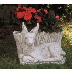 Cerbiatto porta vaso in pietra ricostituita cm H 35