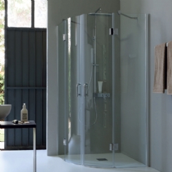 Box doccia semicircolare doppia porta battente cm 80x80 TVB61