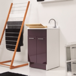 Lavapanni Jollywash 50x50 melanzana con cesto Colavene