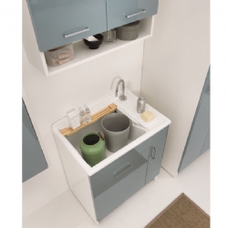 Lavapanni Lindo 75x50 celeste con cesto Colavene