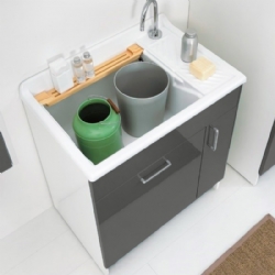 Lavapanni Lindo 75x50 antracite con cesto Colavene