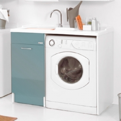Lavapanni copri lavatrice vasca Sx Duo celeste 106x50 Colavene