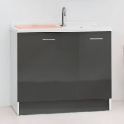 Lavapanni due vasca Active Wash 100x55 antracite con cesto Colavene
