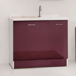 Lavapanni due vasca Active Wash 100x55 melanzana con cesto Colavene