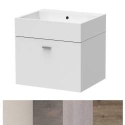 Lavabo in ceramica 50x50 su mobile con cassettone Volant Colavene
