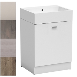 Lavabo in ceramica 50x50 su mobile 1 anta Volant Colavene