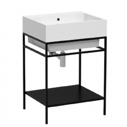 Lavabo in ceramica 60x50 su struttura in metallo Volant Colavene