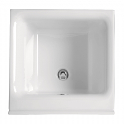 Lavatoio in ceramica bianco lucido 60x60 Large Colavene