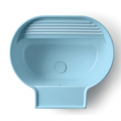 Lavabo in ceramica azzurro matt 60x50 Tino - Colavene
