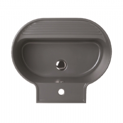 Lavabo in ceramica grigio matt 60x50 Tino Colavene