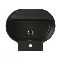 Lavabo in ceramica nero matt 60x50 Tino Colavene