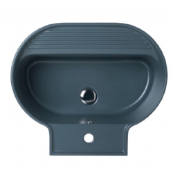 Lavabo in ceramica petrolio matt 60x50 Tino Colavene