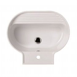 Lavabo in ceramica bianco matt 60x50 Tino Colavene